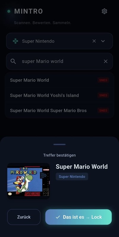 Mintro Spielesuche – Super Mario World SNES